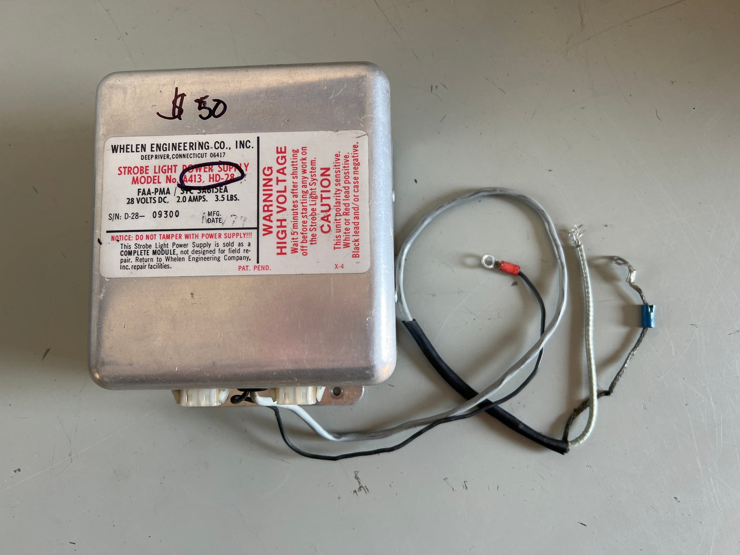A413 Whelen Strobe Light Power Supply