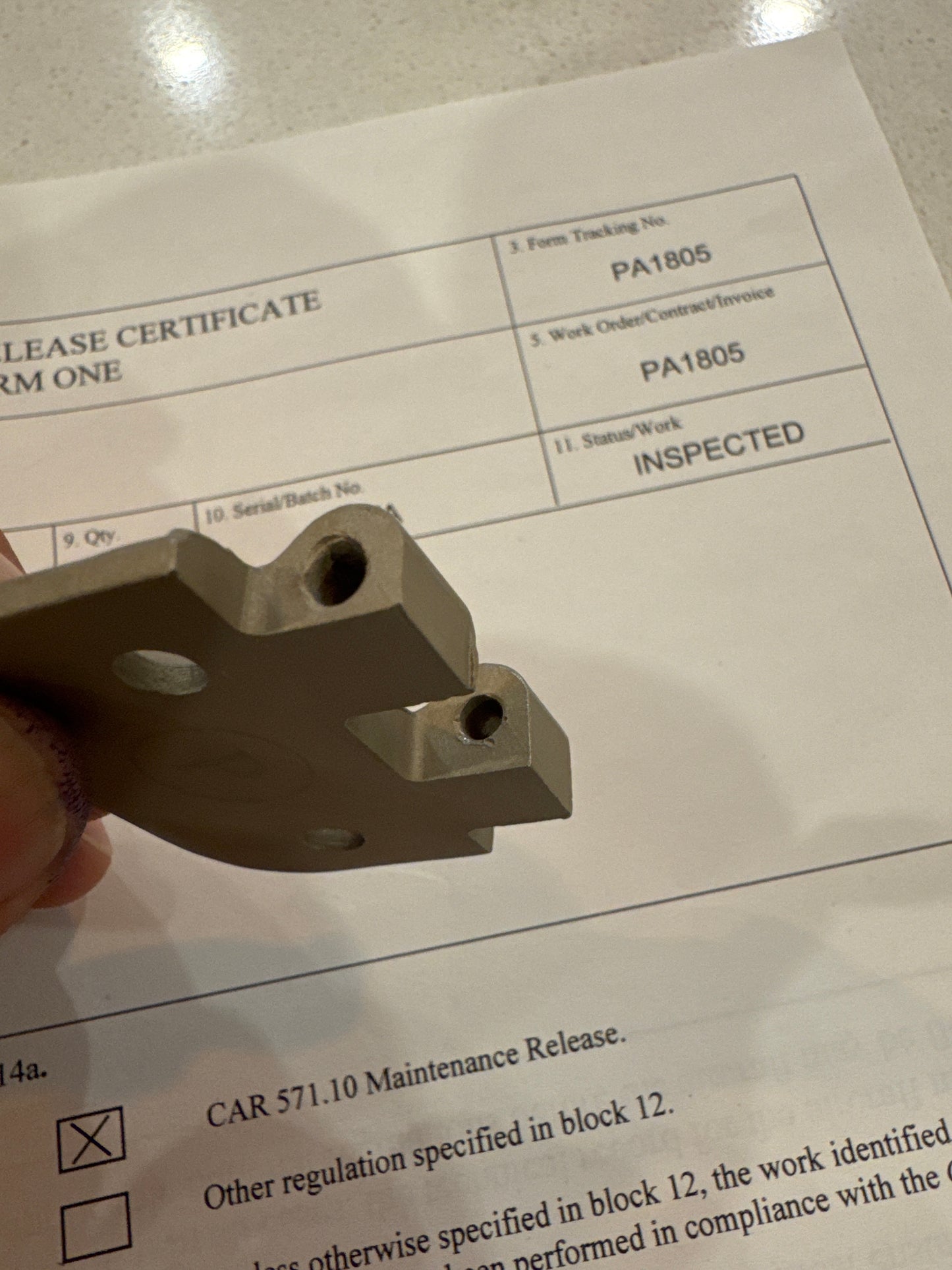 0711037-18 Cessna Hinge half for 180, 182, 185, 206, 210