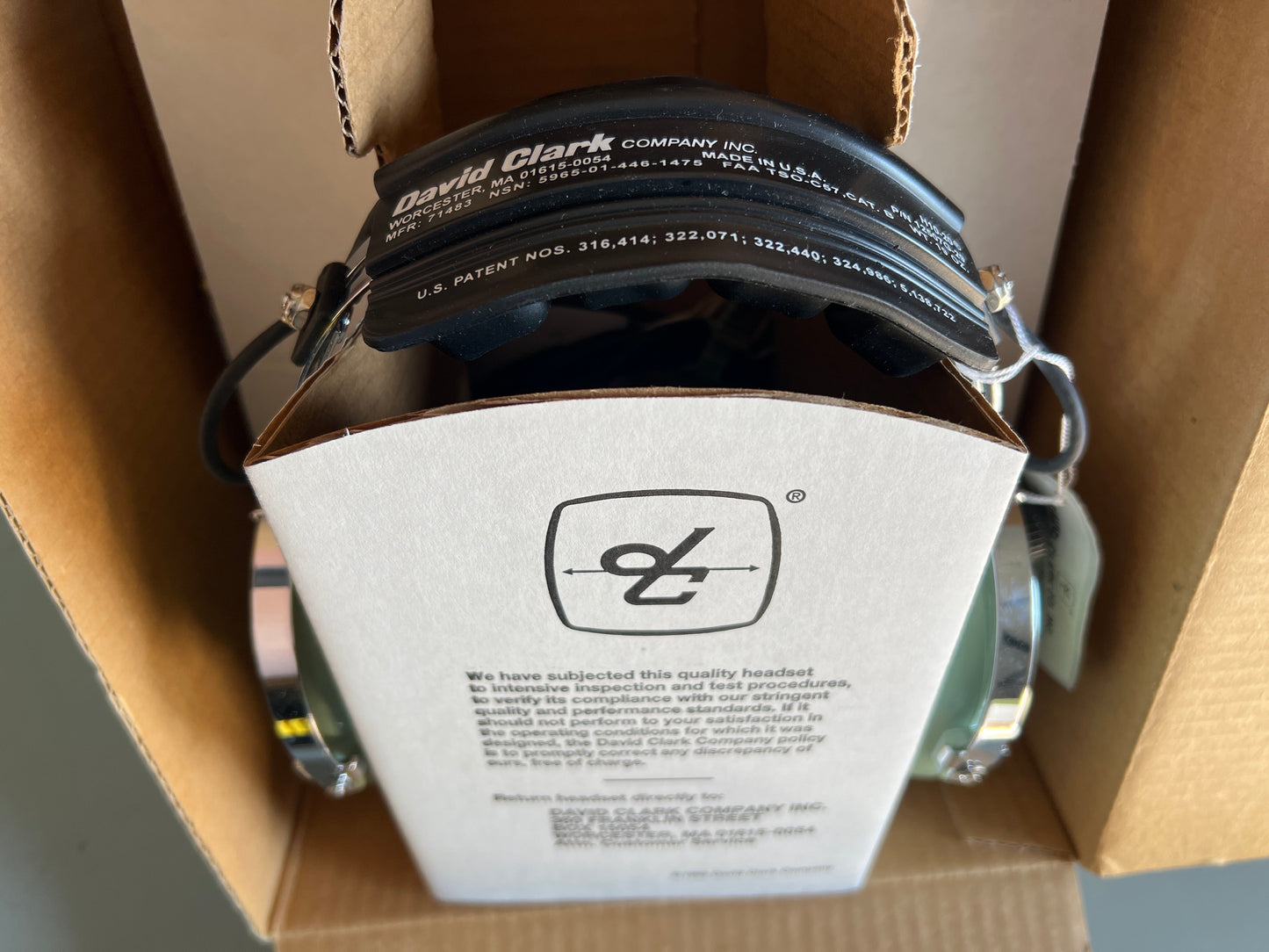 H10-20 David Clark Headset