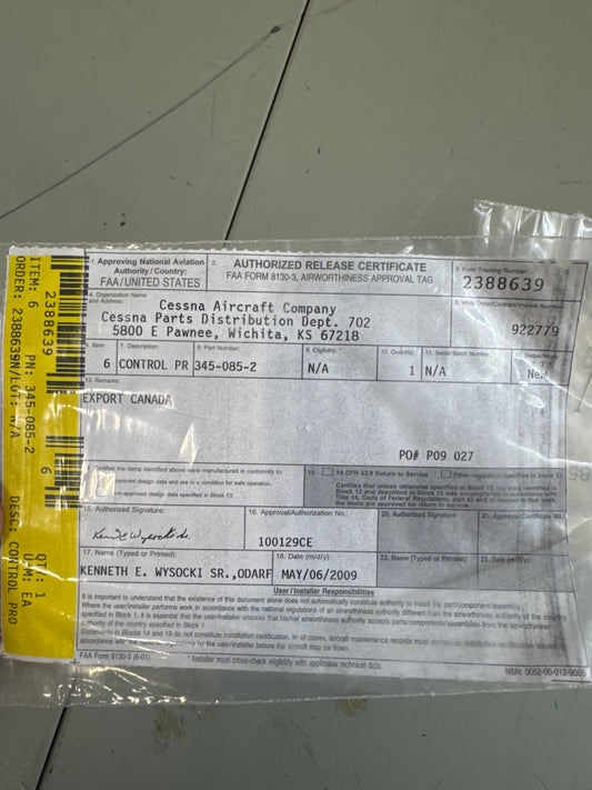 9862067-1 Prop Cable for Cessna 206, 210