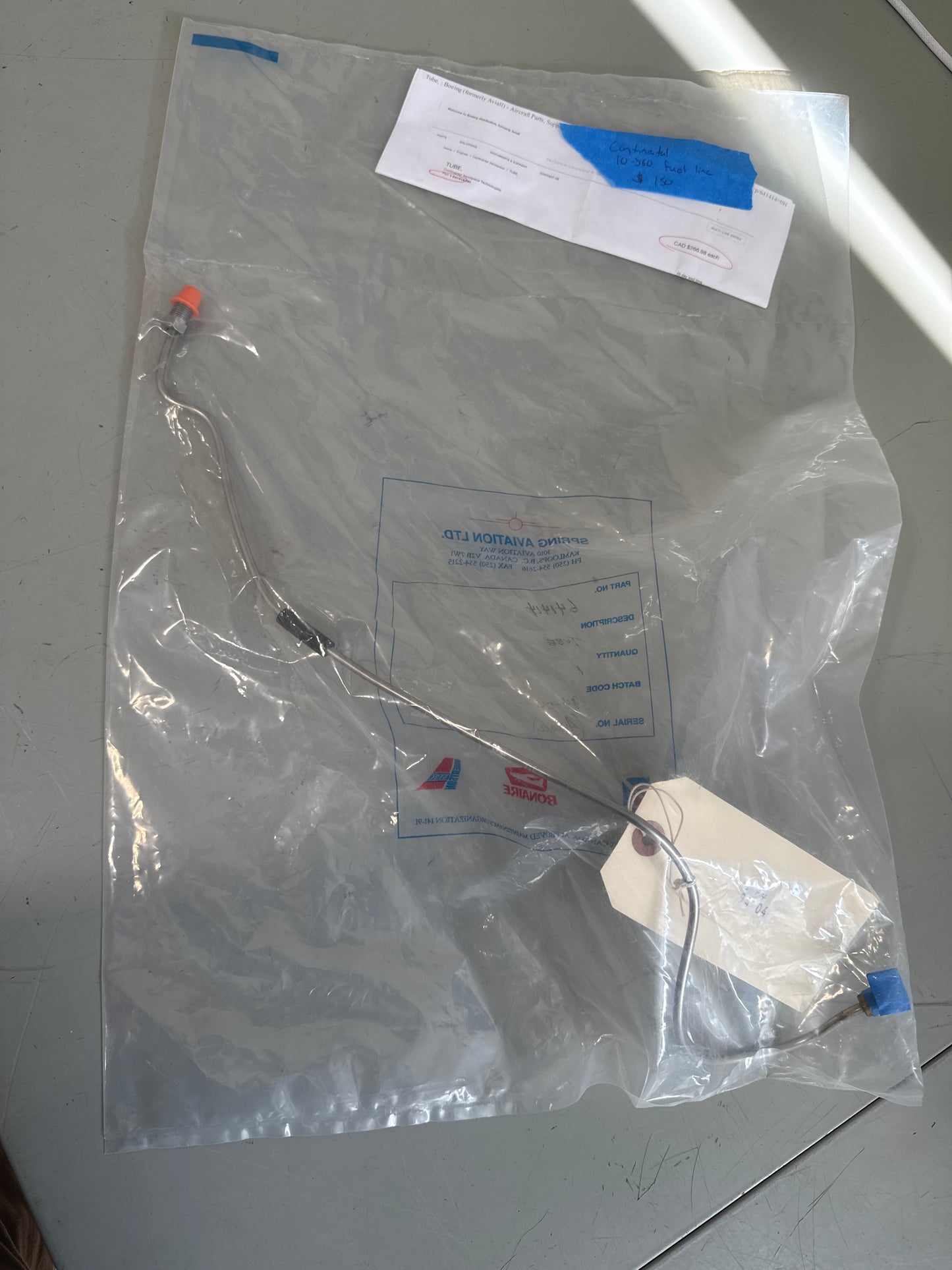 641414 Continental Fuel Line for Continental Engines