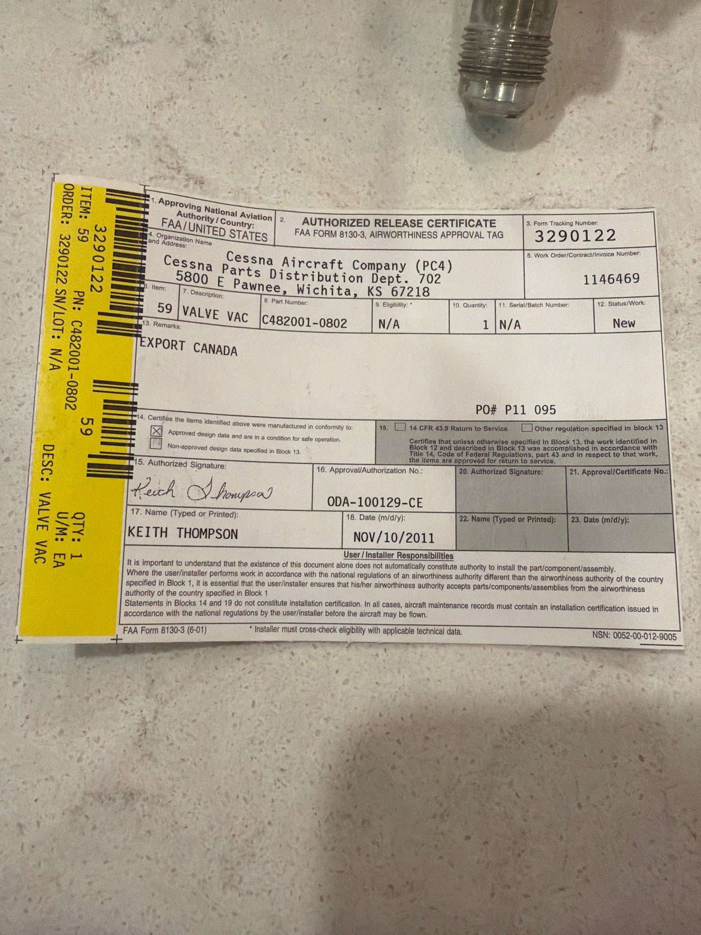 C482001-0802 for Cessna