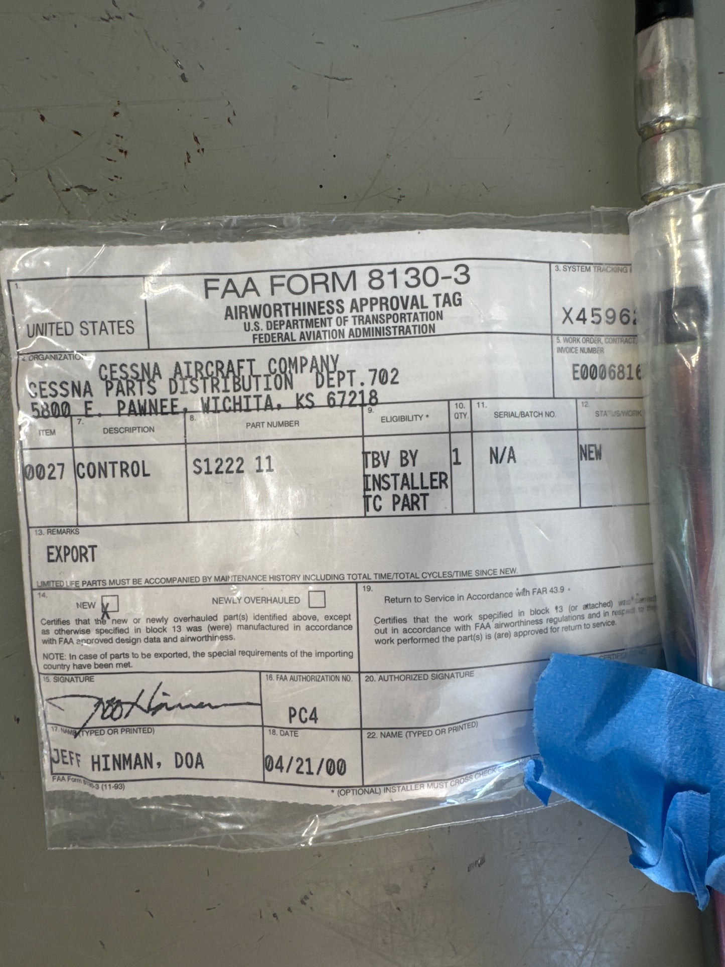 S1222-11 Throttle Cable for Cessna 150