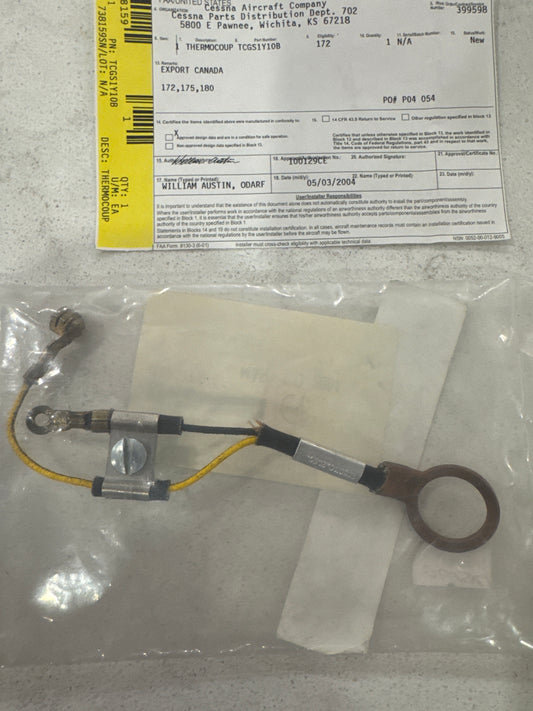 TCGS1Y10B Cylinder temp probe for Cessna 170, 172, 180, 182, 185