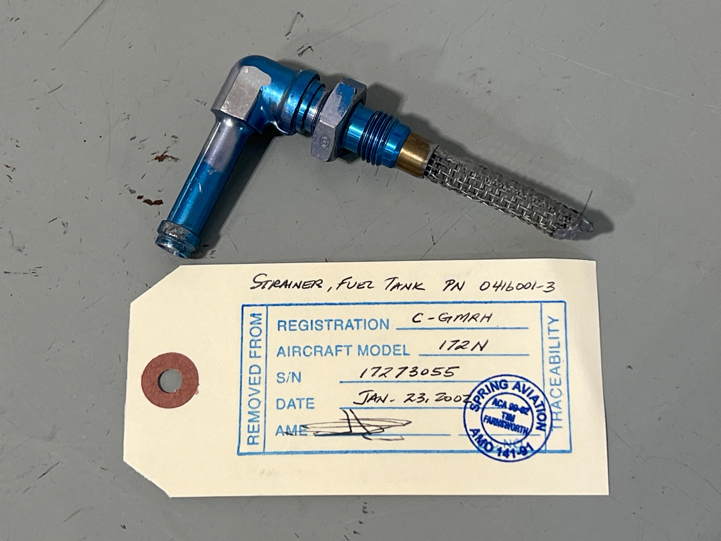 0416001-3 Fuel Strainer Assembly for Cessna 172