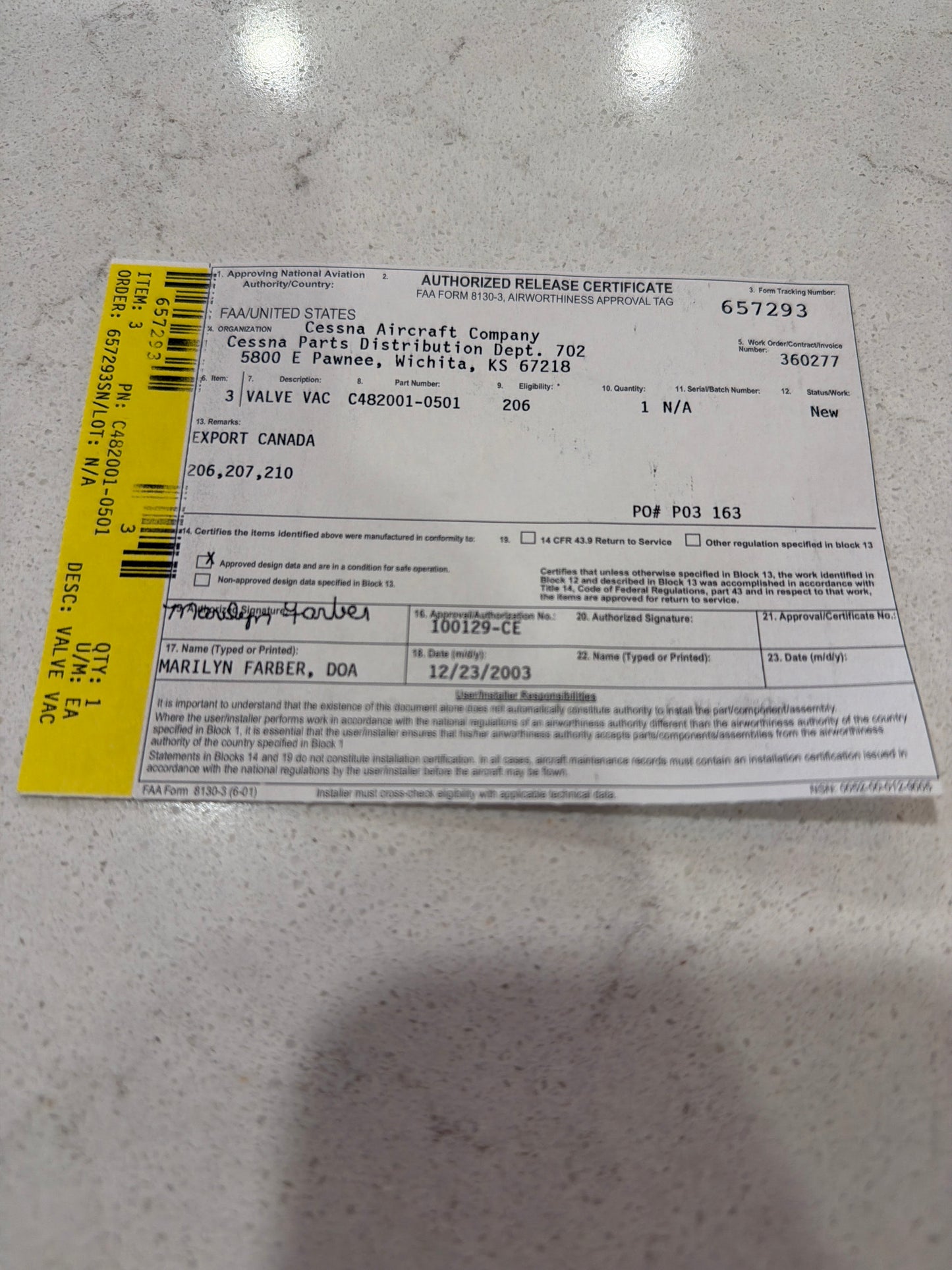C482001-0501 for Cessna