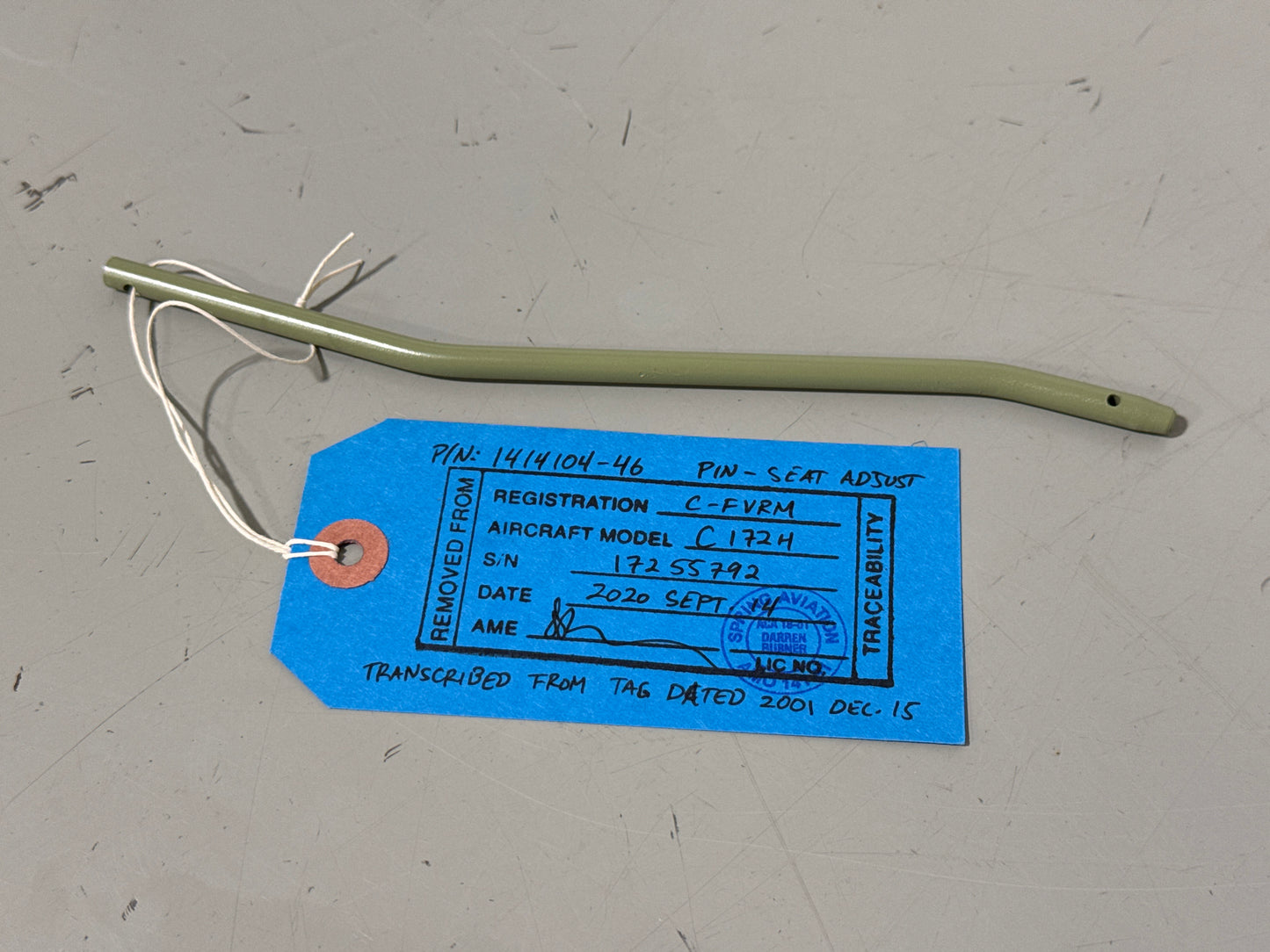 1414104-46 Seat Adjust Pin for Cessna