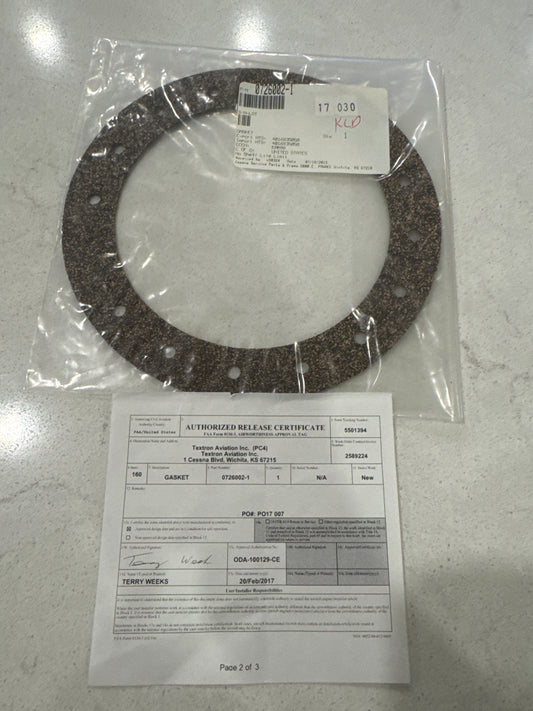 0726002-1 Cessna gasket