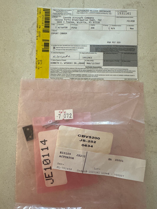 JS252 Actuator kit for Cessna