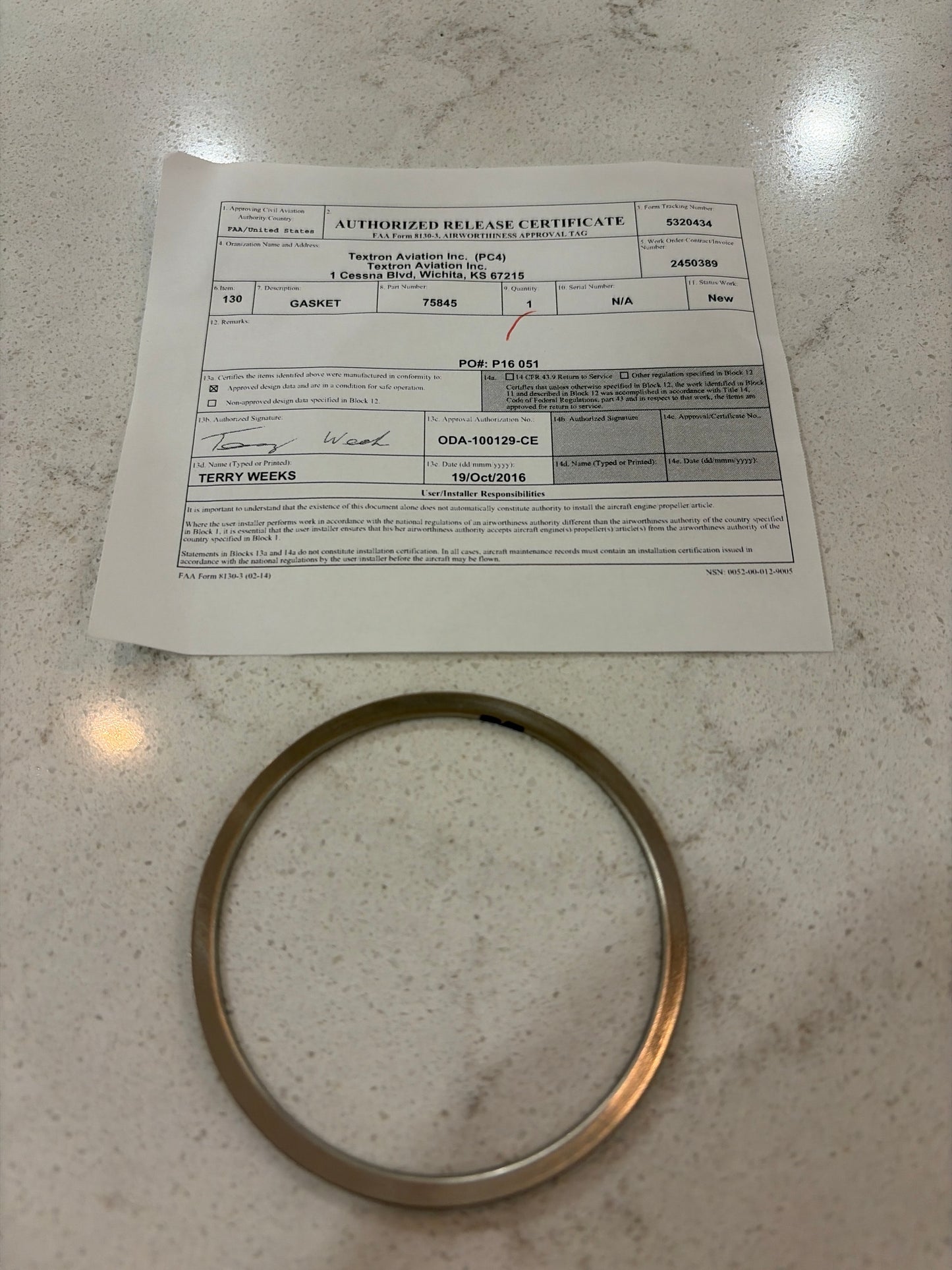 GASKET, V BAND COUPLING