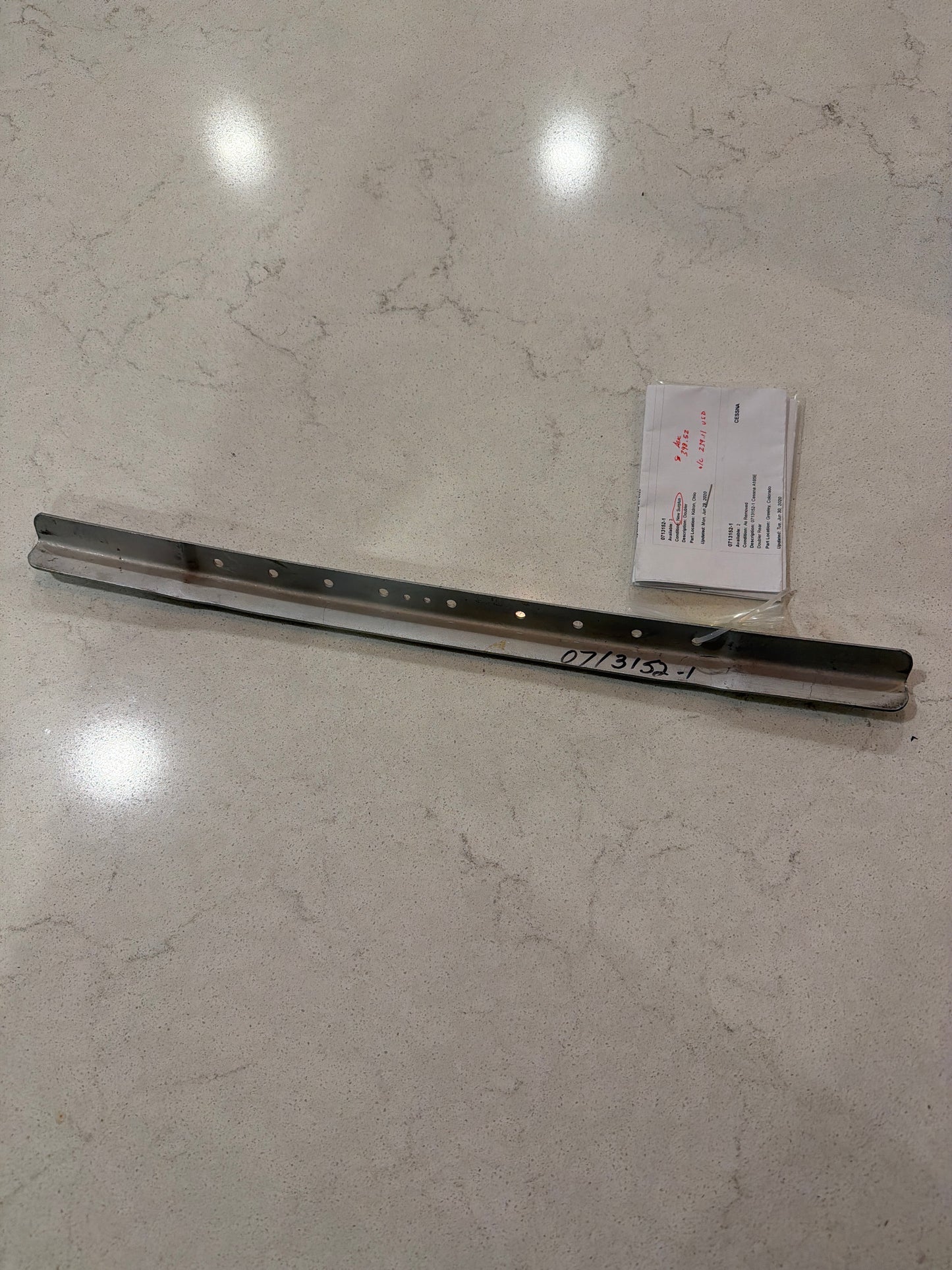 0713152-1 rear landing gear bulkhead doubler for Cessna 180, 185