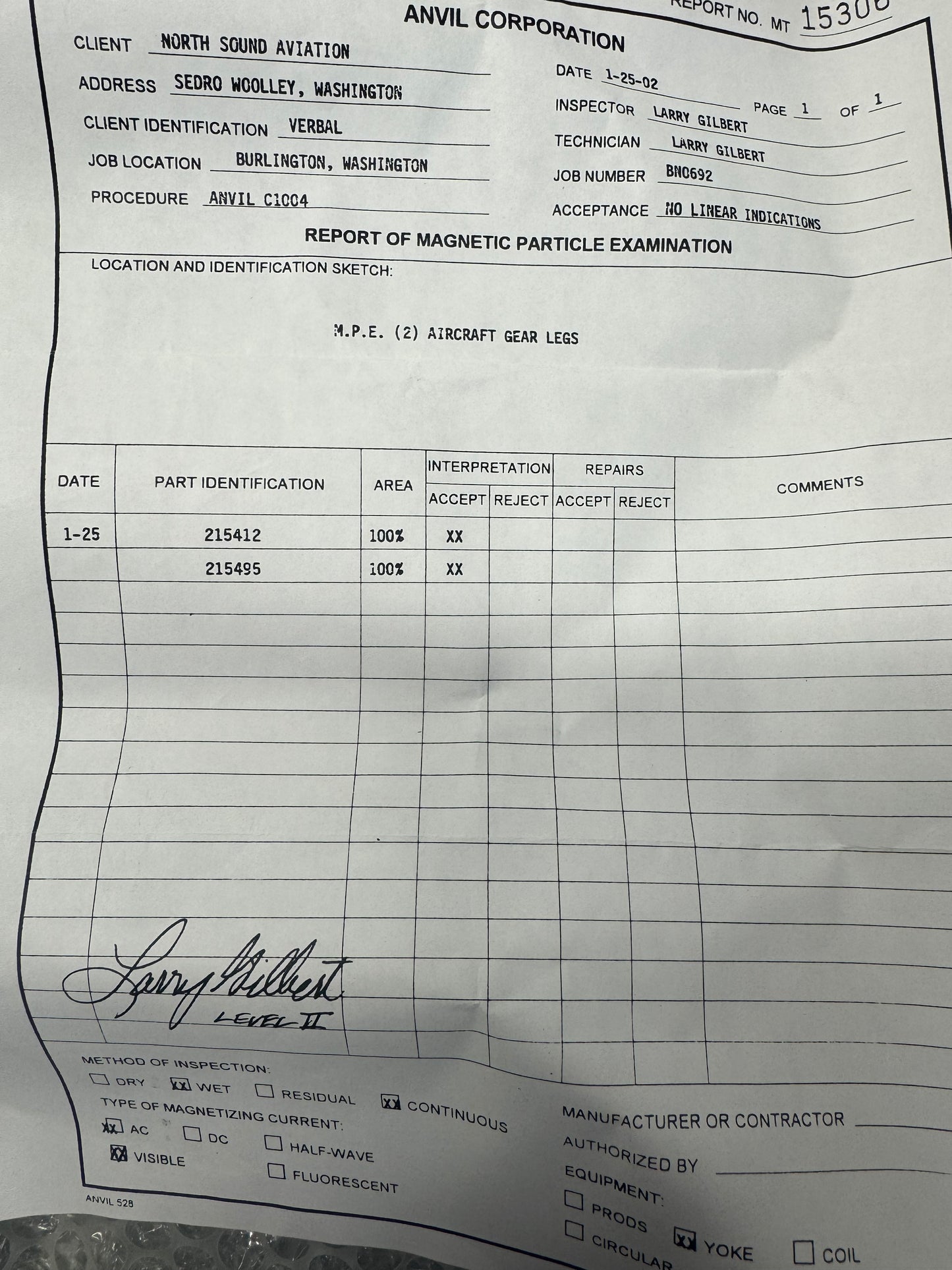 215412 Sold as a pair for Cessna 206